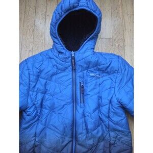 Eddie Bauer Kids Deer Harbor Reversible Hooded Sherpa Jacket Blue Ombre 14/16